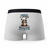 Caleçon Dominique Panda Grain - Humour Boxer Gris Idée Cadeau