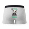 Caleçon Karine Pas Touche Panda - Humour Boxer Gris Idée Cadeau