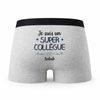 Caleçon Salah Un Super Collègue - Humour Boxer Gris Idée Cadeau