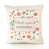 Housse de Coussin Femme Prothésiste ongulaire exceptionnelle Motif Floral déco Salon canapé Chambre Cadeau Femme Anniversaire noël Coussin décoratif Motif Floral