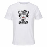 Maillot de Sport Homme Bowling Quarantenaire - T-Shirt Respirant Polyester Manches Courtes - Cadeau Sportif Anniversaire Noël Fête des Pères