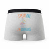 Caleçon Contrebasse - Humour Boxer Gris Idée Cadeau Passion