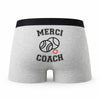Caleçon Merci Petanque - Humour Boxer Gris Passion Sport Idée Cadeau