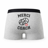 Caleçon Merci Petanque - Humour Boxer Gris Passion Sport Idée Cadeau
