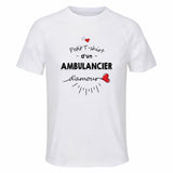 Maillot de Sport Homme Ambulancier Damour - T-Shirt Respirant Polyester Manches Courtes - Cadeau Sportif Anniversaire Noël Fête des Pères