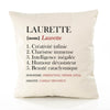 Housse de Coussin Premium Laurette Définition - Coton Canvas Fairtrade Beige Idée Cadeau Décoration Canapé 40x40