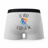 Caleçon Velo - Humour Boxer Gris Passion Idée Cadeau