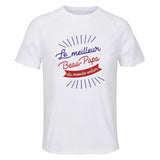 Maillot de Sport Homme Beau Papa Meilleur du Monde Entier Meilleur Monde - T-Shirt Respirant Polyester Manches Courtes - Cadeau Sportif Anniversaire Noël Fête des Pères