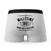 Caleçon Millésime Grand Cru 1991 Ministère de la Magie - Humour Boxer Gris Cadeau