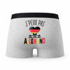Caleçon Allemand - Humour Boxer Gris Idée Cadeau Passion