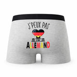 Caleçon Allemand - Humour Boxer Gris Idée Cadeau Passion
