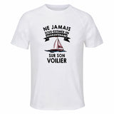 Maillot de Sport Homme Voilier Quarantenaire - T-Shirt Respirant Polyester Manches Courtes - Cadeau Sportif Anniversaire Noël Fête des Pères
