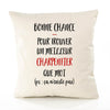 Housse de Coussin Premium Charpentier ça n'existe Pas Homme - Coton Canvas Fairtrade Beige Idée Cadeau Décoration Canapé