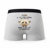 Caleçon Gino Agneau - Humour Boxer Gris Idée Cadeau