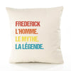 Housse de Coussin Premium Frederick Mythe Légende Vintage - Coton Canvas Fairtrade Beige Idée Cadeau Décoration Canapé