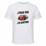 Maillot de Sport Homme Karting J'peux Pas - T-Shirt Respirant Polyester Manches Courtes - Cadeau Sportif Anniversaire Noël Fête des Pères