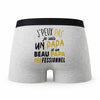Caleçon Papa Beau Papa Beau Pere - Humour Boxer Gris Idée Cadeau Passion
