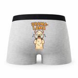 Caleçon Drama-Lama - Humour Boxer Gris Idée Cadeau