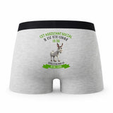 Caleçon Cet Assistant Social Têtu comme Un Âne - Humour Boxer Gris Idée Cadeau