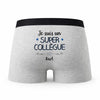 Caleçon Karl Un Super Collègue - Humour Boxer Gris Idée Cadeau