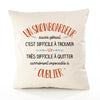 Housse de Coussin Premium Un Snowboardeur Aussi génial - Coton Canvas Fairtrade Beige Idée Cadeau Décoration Canapé