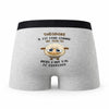 Caleçon Theodore Agneau - Humour Boxer Gris Idée Cadeau