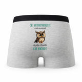 Caleçon Cet Orthophoniste Le Plus Chouette - Humour Boxer Gris Idée Cadeau
