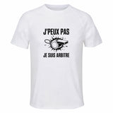 Maillot de Sport Homme Arbitre J'peux Pas - T-Shirt Respirant Polyester Manches Courtes - Cadeau Sportif Anniversaire Noël Fête des Pères