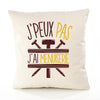 Housse de Coussin Premium menuiserie Version Blanc - Coton Canvas Fairtrade Beige Idée Cadeau Décoration Canapé