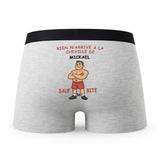 Caleçon Mickael Rien N'arrive à la Cheville - Humour Boxer Gris Idée Cadeau