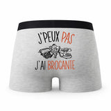 Caleçon Brocante - Humour Boxer Gris Idée Cadeau Passion
