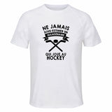Maillot de Sport Homme Hockey Sexagenaire - T-Shirt Respirant Polyester Manches Courtes - Cadeau Sportif Anniversaire Noël Fête des Pères