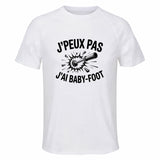 Maillot de Sport Homme Baby-Foot J'peux Pas - T-Shirt Respirant Polyester Manches Courtes - Cadeau Sportif Anniversaire Noël Fête des Pères