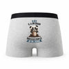 Caleçon Ilies Panda Grain - Humour Boxer Gris Idée Cadeau