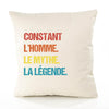 Housse de Coussin Premium Constant Mythe Légende Vintage - Coton Canvas Fairtrade Beige Idée Cadeau Décoration Canapé