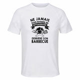 Maillot de Sport Homme Barbecue Septuagenaire - T-Shirt Respirant Polyester Manches Courtes - Cadeau Sportif Anniversaire Noël Fête des Pères
