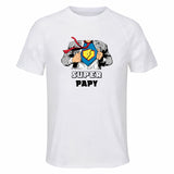 Maillot de Sport Homme Super Papy - T-Shirt Respirant Polyester Manches Courtes - Cadeau Sportif Anniversaire Noël Fête des Pères