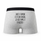 Caleçon Faute D Amour - Humour Boxer Gris Idée Cadeau