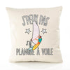 Housse de Coussin Premium Planche a Voile Version Blanc - Coton Canvas Fairtrade Beige Idée Cadeau Décoration Canapé