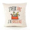 Housse de Coussin Premium Bricolage Version Blanc - Coton Canvas Fairtrade Beige Idée Cadeau Décoration Canapé
