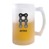 Verre à Bière Arthur Lettre Chaine | Chope de Bière Pinte | Idée Cadeau Prénom Motard Biker Mob Anniversaire Papa Collègue Départ Retraite Noël