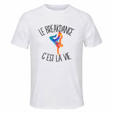 Maillot de Sport Homme Breakdance C'est La Vie - T-Shirt Respirant Polyester Manches Courtes - Cadeau Sportif Anniversaire Noël Fête des Pères