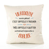 Housse de Coussin Premium Un Rodolphe Aussi génial - Coton Canvas Fairtrade Beige Idée Cadeau Décoration Canapé