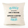 Housse de Coussin Premium Un Athlète Formidable - Coton Canvas Fairtrade Beige Idée Cadeau Décoration Canapé