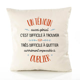 Housse de Coussin Premium Un Témoin Aussi génial - Coton Canvas Fairtrade Beige Idée Cadeau Décoration Canapé