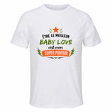 Maillot de Sport Homme Meilleur Baby Love Super Pouvoir Cadeau Anniversaire Noël Fête des Pères T-Shirt Respirant Polyester