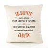 Housse de Coussin Premium Un Skippeur Aussi génial - Coton Canvas Fairtrade Beige Idée Cadeau Décoration Canapé
