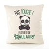 Housse de Coussin Premium Mallaury Pas Touche Panda - Coton Canvas Fairtrade Beige Idée Cadeau Décoration Canapé 40x40