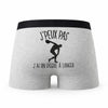 Caleçon Lancer du Disque - Humour Boxer Gris Idée Cadeau Passion
