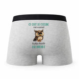 Caleçon Ce Chef De Cuisine Le Plus Chouette - Humour Boxer Gris Idée Cadeau